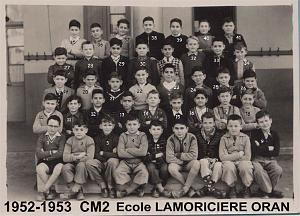 ECOLE LAMORICIERE GARCONS 1952 CM2